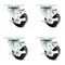 Service Caster 3.5 Inch Phenolic Wheel Swivel Top Plate Caster Set with Brake SCC-20S3514-PHR-TLB-4 - alternate 1